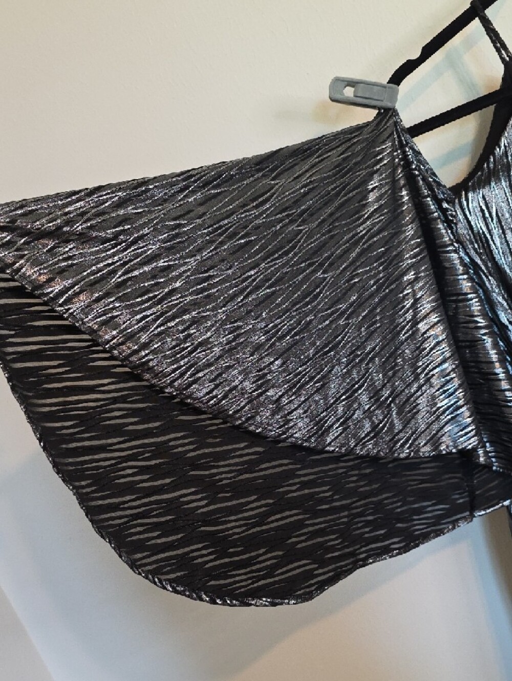 R&M Richards Black Silver Metallic Midi Dress - Picture 4 of 7